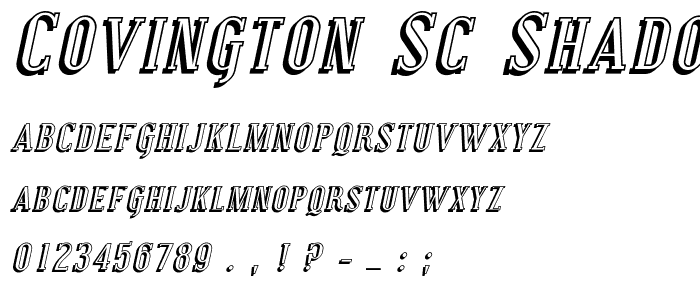 Covington SC Shadow Italic police